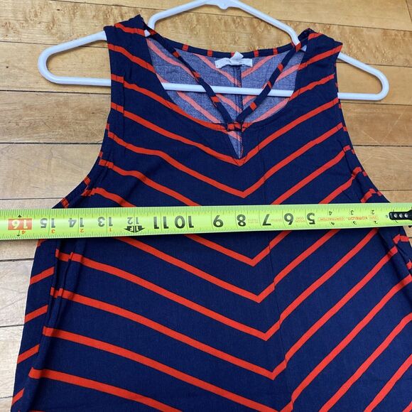 Maurice’s Dress Womens Size Small Sleeveless Navy And Red Striped Summer - Picture 11 of 12